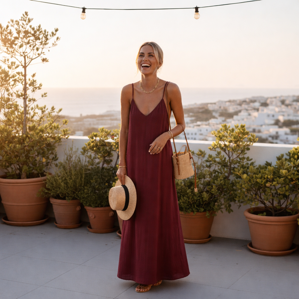 Soléna™ FlowBack Maxi Dress