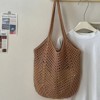Coastal Straw Tote